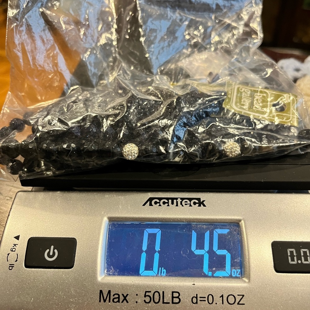 ❌sold at live❌Black onyx and crystal beadperfect for crafting and jewelry making - Picture 2 of 2